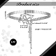 Cup-Kettengürtel aus Eisenglas mit Strassen und Messing-Schmetterlingsschnalle AJEW-WH0505-81-2