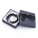 Three Loops Natural Lava Rock Beads Wrap Bracelets X-BJEW-JB03247-3