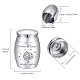 CREATCABIN Tree of Life Mini Urn Small Keepsake Cremation Urns Ashes Holder Miniature Burial Funeral Paw Container Jar Engraving Stainless Steel for Human Ashes Pet Dog Cat 1.57 x 1.18 Inch(Silver) AJEW-CN0001-69I-2