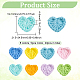 FINGERINSPIRE 40 pcs Crochet Heart Applique 8 Colors Cotton Knitting Heart Patches Handicraft Knitting Heart Ornament Accessories for DIY Costume FIND-FG0001-79-2