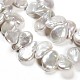 Tropfenförmige natürliche barocke Perlenstränge aus Keshi-Perlen PEAR-R015-02-3