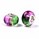 Transparente zweifarbige europäische perlen aus harz RPDL-T003-002C-2