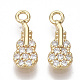Brass Micro Pave Clear Cubic Zirconia Charms KK-S355-016-NF-2