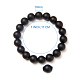 SUNNYCLUE Natural Black Agate Round Beads Stretch Bracelets BJEW-PH0001-10mm-23-3