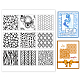 GLOBLELAND Background Frame Clear Stamps for DIY Scrapbooking 15x15cm Background Silicone Clear Stamp Seals for Cards Making Photo Album Journal Home Decoration DIY-WH0372-0010-1