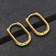 Овальные серьги-кольца из нержавеющей стали 304 с ионным покрытием (IP) X-EJEW-M218-02A-G-5