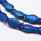 Full Plated Frosted Electroplate Glass Fish Beads Strands X-EGLA-M001-B02-1