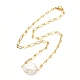 Collier pendentif perle baroque naturelle pour fille femme mère NJEW-JN03668-2