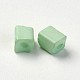 Perles de rocaille cubes en verre de couleur opaque SEED-R026-A11-2