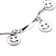 Smile Face Charm Necklace & Bracelet Sets SJEW-JS01129-9