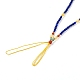 Fabricación de collares de cuentas de lapislázuli ajustables. MAK-G012-03-3