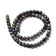 Hebras naturales de perlas de cuarzo de dumortierita G-H298-A06-03-3