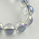Chapelets de perle rondes en verre transparent électrolytique EGLA-Q047-6mm-06H-1
