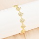 Латунные браслеты-цепочки с микропаве из прозрачных кубических цирконий для женщин BJEW-A090-11B-G-3