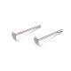 316 Surgical Stainless Steel Flat Round Blank Peg Stud Earring Settings X-STAS-R073-04-1