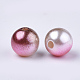 Perles en plastique imitation perles arc-en-abs OACR-Q174-8mm-10-2