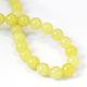 Jade naturel de citron chapelets de perles rondes G-E334-6mm-07-3