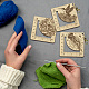 Wooden Square Frame Crochet Ruler DIY-WH0536-008-5
