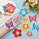 Nbeads 28 pièces 14 style fleur de prunier et motif papillon informatisé patch en tissu brodé DIY-NB0008-37-3