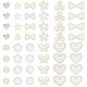 Arricraft 48 piezas 12 estilos parches de perlas DIY-AR0002-27-1