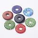 Donut/Pi Disc Handmade Millefiori Glass Pendants LK-L004-11-1