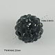Perline resina palla rhinestone bubblegum X-RESI-S259-22mm-ST32-2