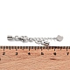 Rhodium Plated 925 Sterling Silver Curb Chain Extender STER-G039-03D-P-3