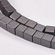 Electroplate Non-magnetic Synthetic Hematite Beads Strands X-G-J170B-3x3mm-03-3