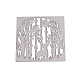 金属切削フレームダイスステンシル  DIYスクラップブッキング/フォトアルバム用  装飾的なエンボス印刷紙のカード  クリスマスのトナカイ/クワガタ  マットプラチナカラー  8x8cm DIY-O006-02-6