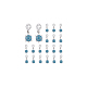 Dicosmetic 20pcs Alloy Cadet Blue Emaille European Dangle Charms MPDL-DC0001-02-6