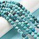 Synthetic Ocean White Jade Beads Strands G-L019-6mm-17-2