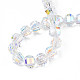 Chapelets de perles en verre transparent électrolytique EGLA-N002-30-C01-4