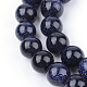 Synthetic Blue Goldstone Beads Strands X-G-Q462-10mm-28-1