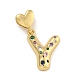 Латунные подвески из микро-паве KK-P281-01G-Y-1