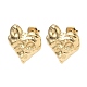 Серьги-гвоздики в форме сердца из нержавеющей стали 304 EJEW-K268-62G-4