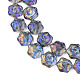 Chapelets de perles en verre électroplaqué EGLA-N008-018-A01-3