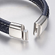 Bracelets en cuir tressé BJEW-H561-07E-3