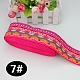 Ethnic Style Embroidery Polyester Ribbons FABR-PW0003-02G-1