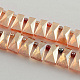 Plated Faceted Trapezoid Glass Beads EGLA-S101-01-2