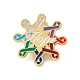 Pin de esmalte de estrella de cinta de conciencia JEWB-D012-09-1