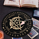 CRASPIRE Pendulum Board Pentagram Dowsing Divination Metaphysical Message Board 7.9Inch Wooden Carven Board with Rose Quartz Crystal Dowsing Pendulum Witchcraft Wiccan Altar Supplies Kit DIY-CP0007-74A-4