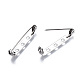 201 Stainless Steel Brooch Pin Back Safety Catch Bar Pins STAS-S117-022D-3
