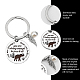 SUPERDANT Elephant Pattern Keychain 3cm Motivating Lettering Round Stainless Steel Keychain Single Sided Engraved for family friends Christmas Thanksgiving Birthday Gifts KEYC-SD0001-02D-4