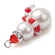 Подвески из ракушечного жемчуга и стеклянных бусин PALLOY-TA00167-6