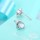 Exquisite 925 Sterling Silver Cubic Zirconia Stud Earrings EJEW-BB20047-4