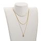Brass Micro Pave Clear Cubic Zirconia Double Layer Necklaces NJEW-JN03050-5