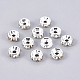Brass Rhinestone Spacer Beads X-RB-A003-6MM-S-1