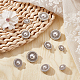 GORGECRAFT 1 Box 16Pcs 3 Sizes Sew on Clothing Crystal Flower Buttons Faux Pearl Button Embellishments Alloy Flat Round Accessory Decoration Craft for Suits Sewing Fasteners Handmade Ornament FIND-GF0004-71P-4