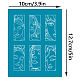 Olycraft 10x12.7 centimetri argilla stencil viso modello schermo di seta per argilla polimerica rosa donna viso schermo di seta stencil maglia di trasferimento stencil faccia maglia stencil per argilla polimerica creazione di gioielli DIY-WH0341-154-2