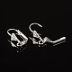 Silver Color Plated Brass Leverback Earring Findings X-EC561-S-1